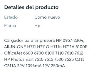 Transformador de impresora HP