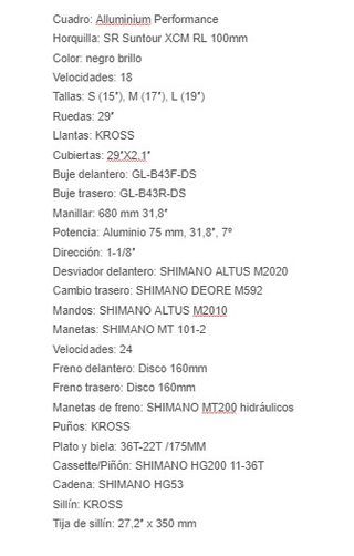 ✅BICICLETA MTB KROOS HEXAGON 7.0 TALLA S✅