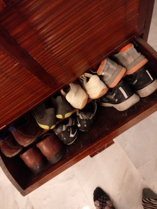 Mueble zapatero recibidor con espejo