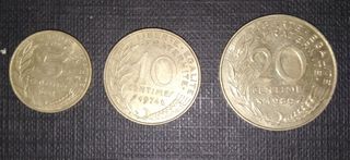 Lote 6 monedas República Francesa