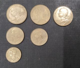 Lote 6 monedas República Francesa