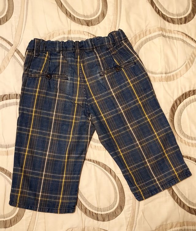 Lote 2 bermudas a cuadros. T 11-12