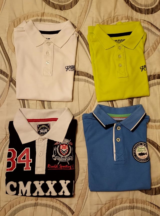 Lote 4 polos manga cortaT. 9-10