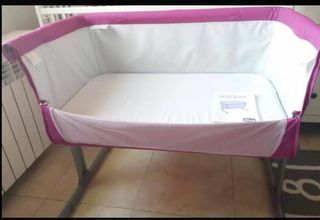 Cuna next2me color rosa 