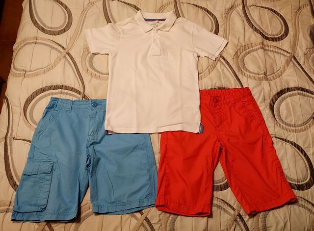 Conjunto polo y pantalones cortos T.9-10