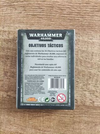 WARHAMMER 40.000- OBJETIVOS TÁCTICOS - CARTAS 