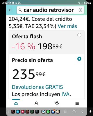 Espejo multimedia para coche