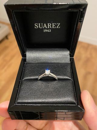 Anillo solitario diamante Suarez certificado GIA