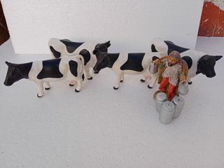  figura Fontanini 12 cms 4 vacas 3 leche
