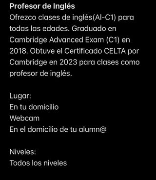 CAE/CELTA Profesor de Inglés
