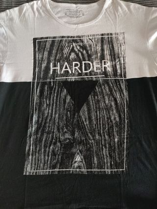 Camiseta chico Blanca y negra Harder DJ