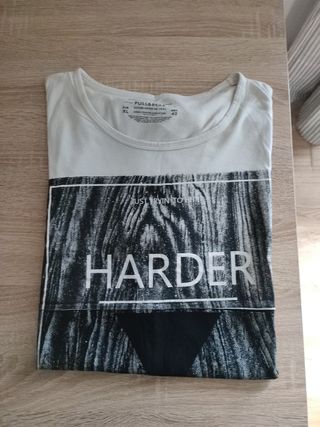 Camiseta chico Blanca y negra Harder DJ