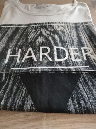 Camiseta chico Blanca y negra Harder DJ