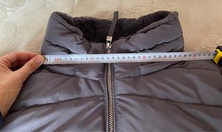 Abrigo de plumas gris mujer chica sin estrenar
