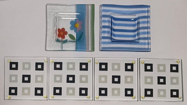 Lote Posavasos y Ceniceros Cristal