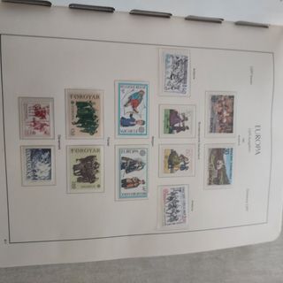 Tema Europa 1981 a 1985 sellos y hojas completo
