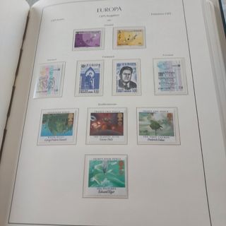 Tema Europa 1981 a 1985 sellos y hojas completo