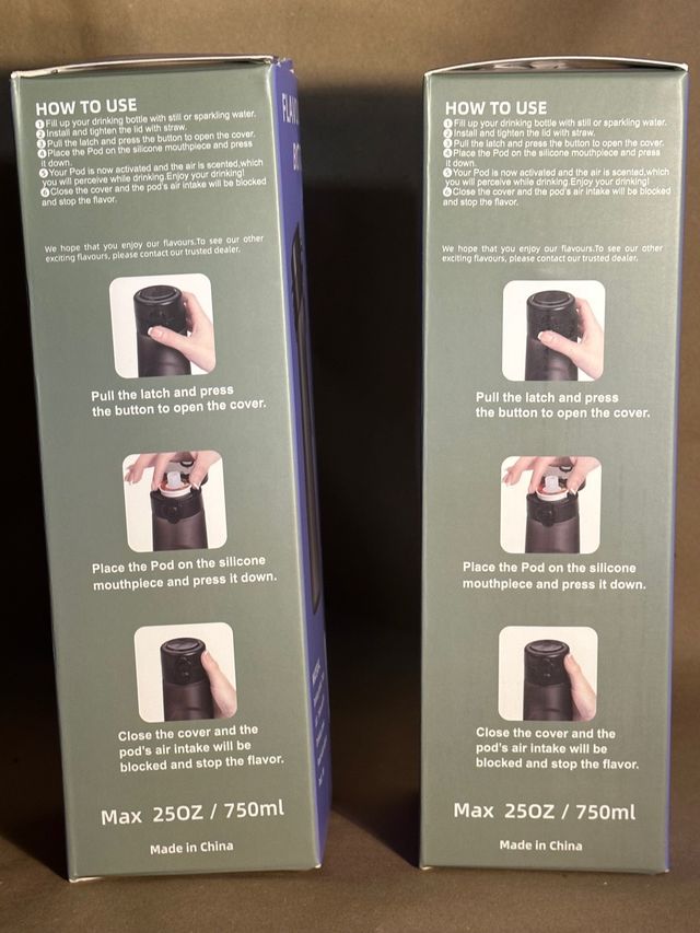 2 borracce 0%Sugar nere opache per pods