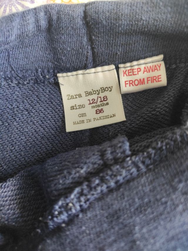 Lote pantalón deportivo 12-18 m Zara. Suelto o lot