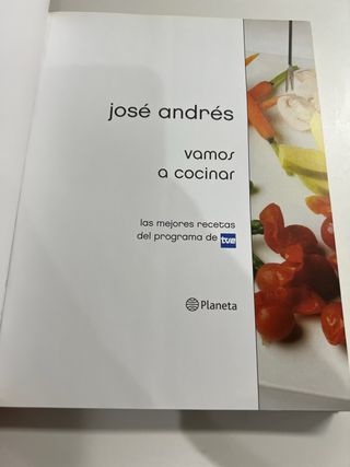 Libro jose andres , vamos a cocinar