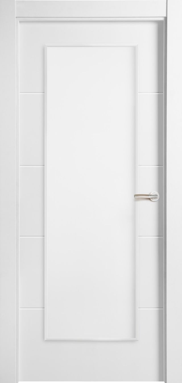 Puerta laca blanca 4 líneas horizontales