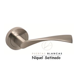 Puerta laca blanca 4 líneas horizontales