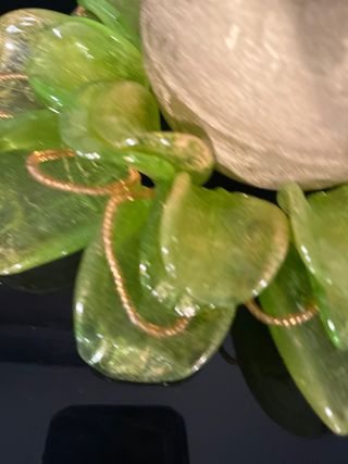 Candeliere con petali vetro Murano granigliato