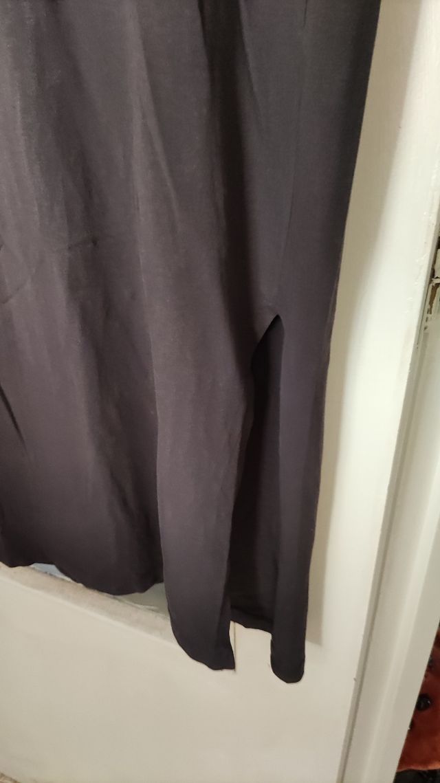 Vestido largo gris oscuro