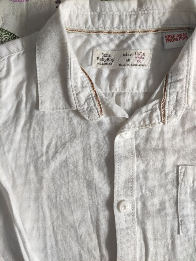 4 camisas bebé Zara 12-18 meses. Lote o sueltas
