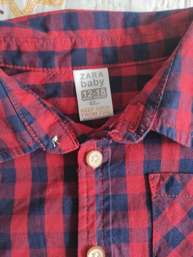 4 camisas bebé Zara 12-18 meses. Lote o sueltas