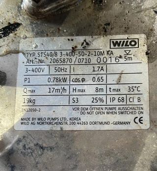 Motor Bomba achique 17m³/h