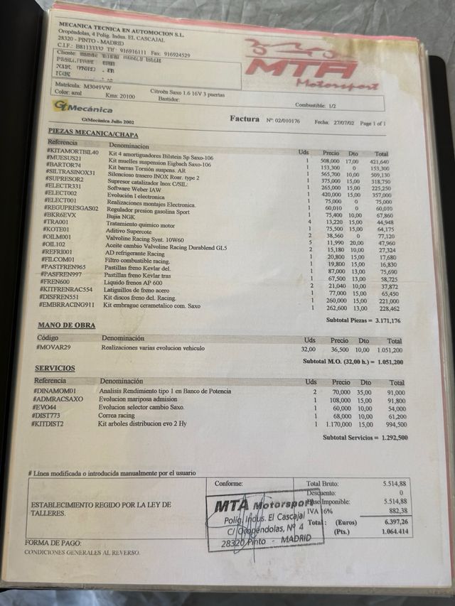 Citroen Saxo  45.200 kms