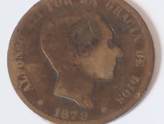 Moneda Alfonso xll 1879