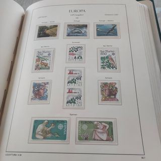 Tema Europa 1986 sellos y hojas.