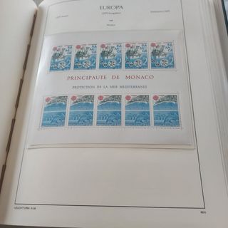Tema Europa 1986 sellos y hojas.