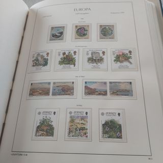 Tema Europa 1986 sellos y hojas.