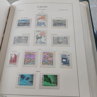 Tema Europa 1986 sellos y hojas.