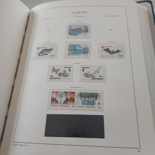 Tema Europa 1986 sellos y hojas.