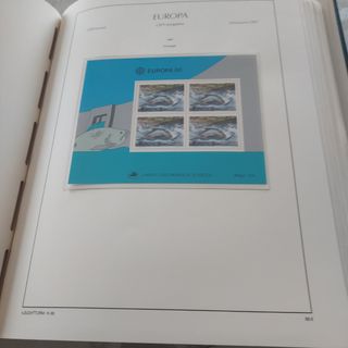 Tema Europa 1986 sellos y hojas.