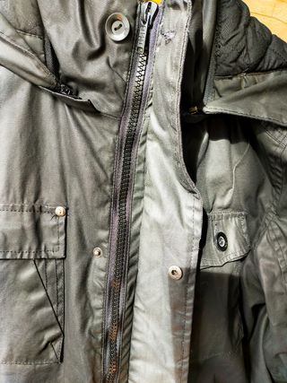 Chaquetón estilo Barbour negro de hombre