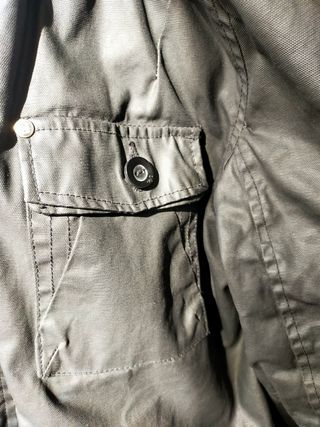 Chaquetón estilo Barbour negro de hombre