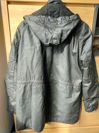 Chaquetón estilo Barbour negro de hombre