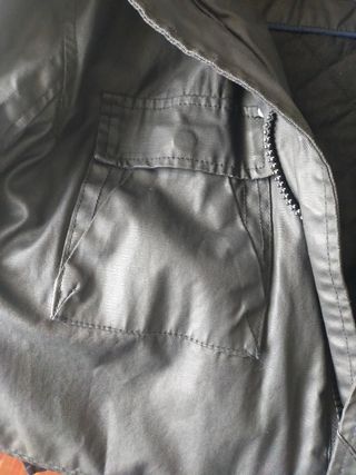 Chaquetón estilo Barbour negro de hombre