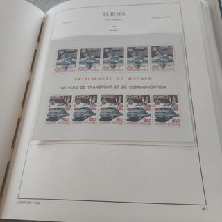 Tema Europa 1988 sellos y hojas