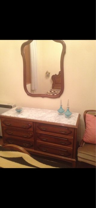 DORMITORIO MADERA cama /comoda /dos mesillas