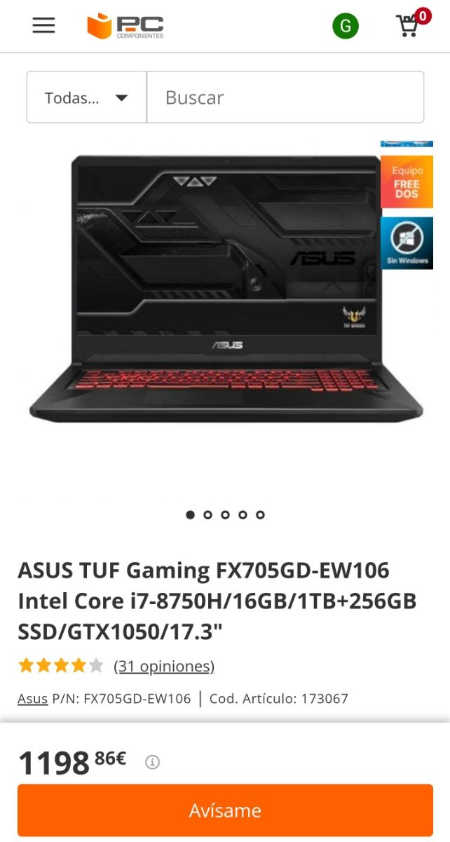 ASUS TUF Gaming FX705GD