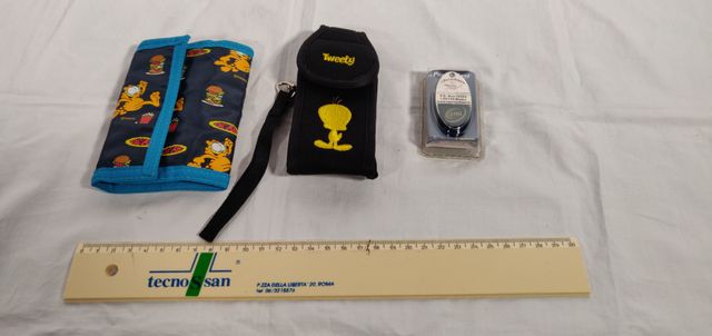 Portafoglio Garfield e portacellulare vintage