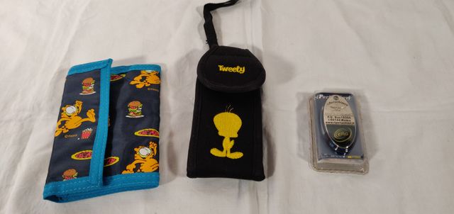Portafoglio Garfield e portacellulare vintage