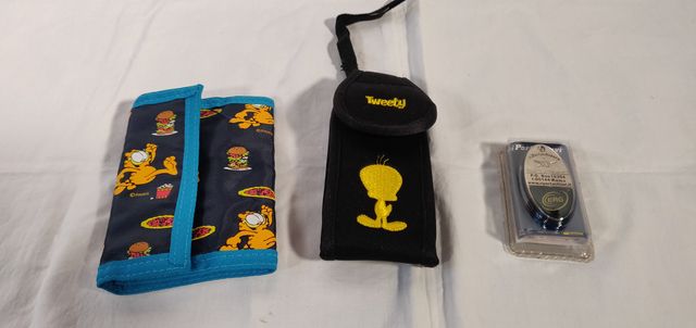 Portafoglio Garfield e portacellulare vintage