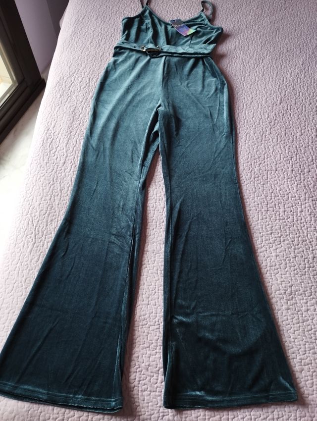 Mono largo terciopelo cinturón nuevo